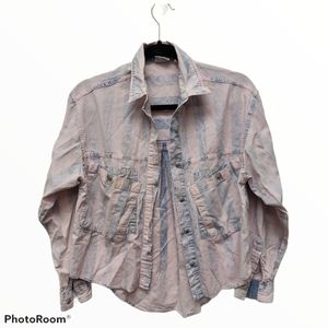 Nuovo industrial  striped denim button up